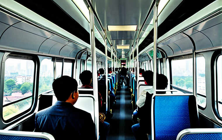 Utilizing Public Transportation**

"A modern, brightly lit interior of a Jakarta MRT train, packed with diverse, fully clothed commuters, appropriate attire, heading to work, safe for work, perfect anatomy, natural proportions, professional, showcasing the efficiency and comfort of public transport, Jakarta skyline visible through the train window."

**